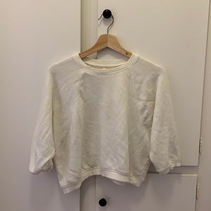 Cropped terry sweatshirt